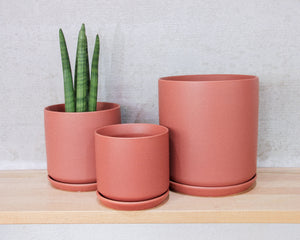 Cylinder Pot w/s - Desert Red