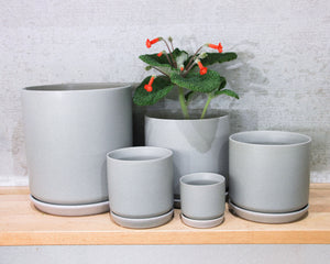 Cylinder Pot w/s - Grey