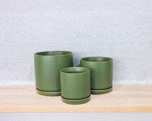 Cylinder Pot w/s - Dark Green