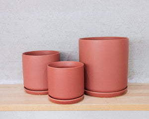 Cylinder Pot w/s - Desert Red