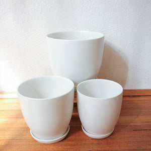 Tulip Pot - Matt White [3 Sizes]