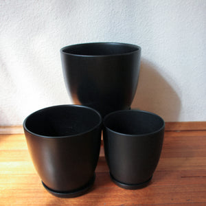 Tulip Pot - Matt Black [3 Sizes]